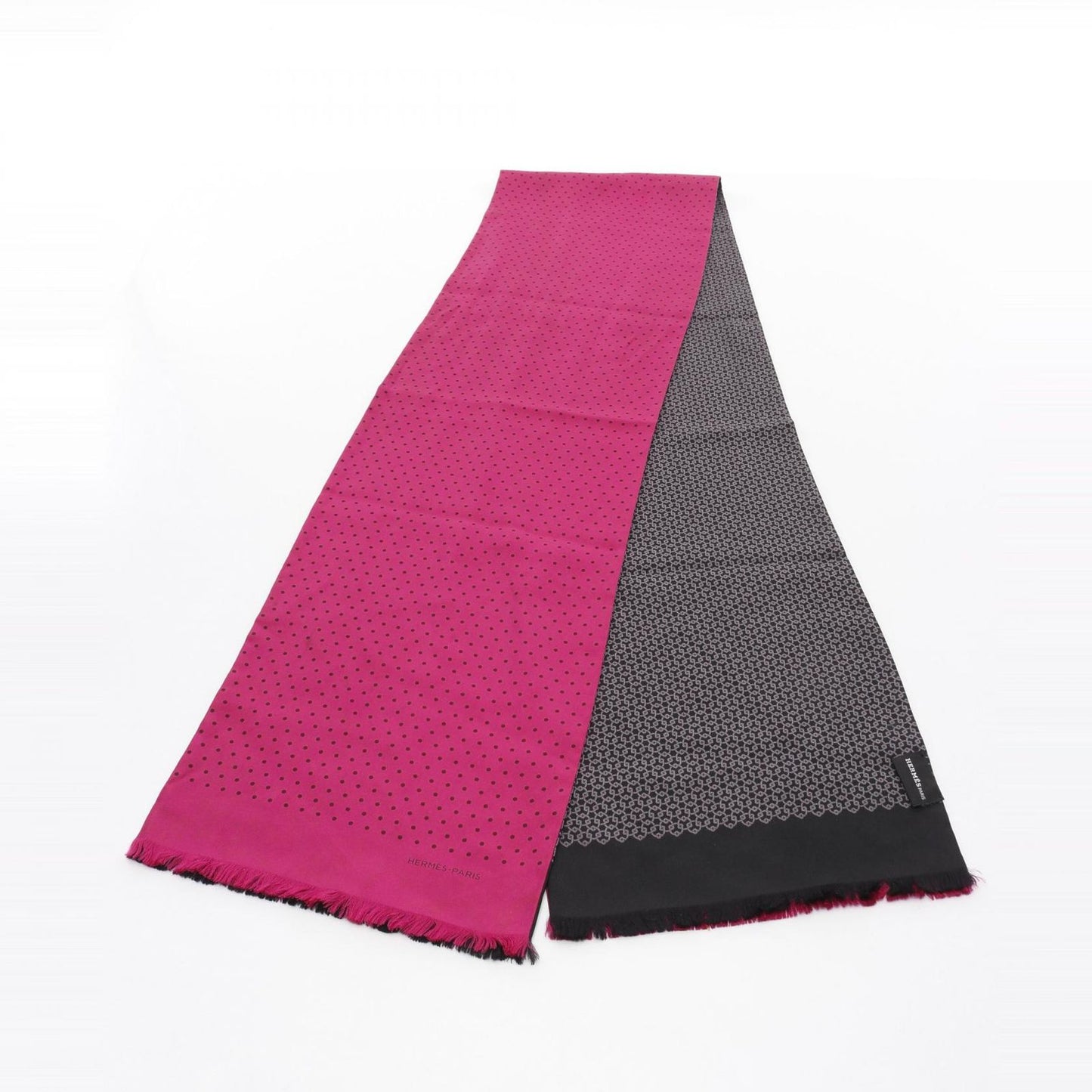 HERMES Silk Scarf in Navy/Pink - Exquisite Luxury Accessory