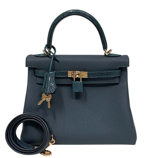 HERMES Kelly 25 Touch Handbag in Veil Rousseau with Gold Hardware