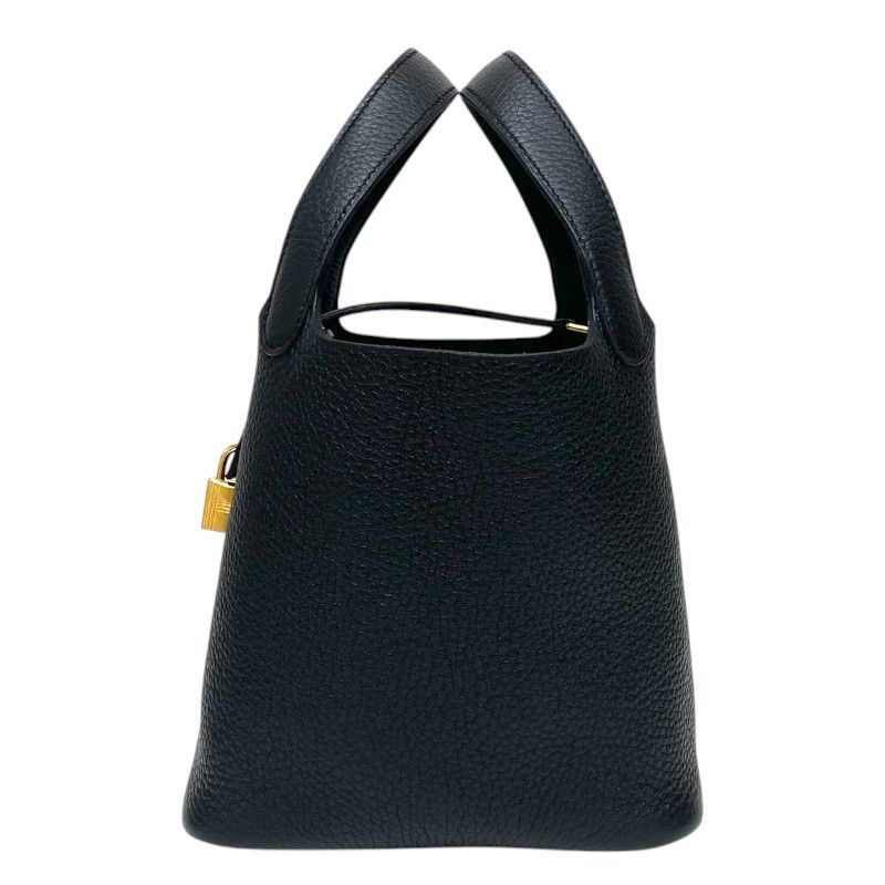 HERMES Picotin Lock PM Black with Gold Hardware - Timeless Elegance