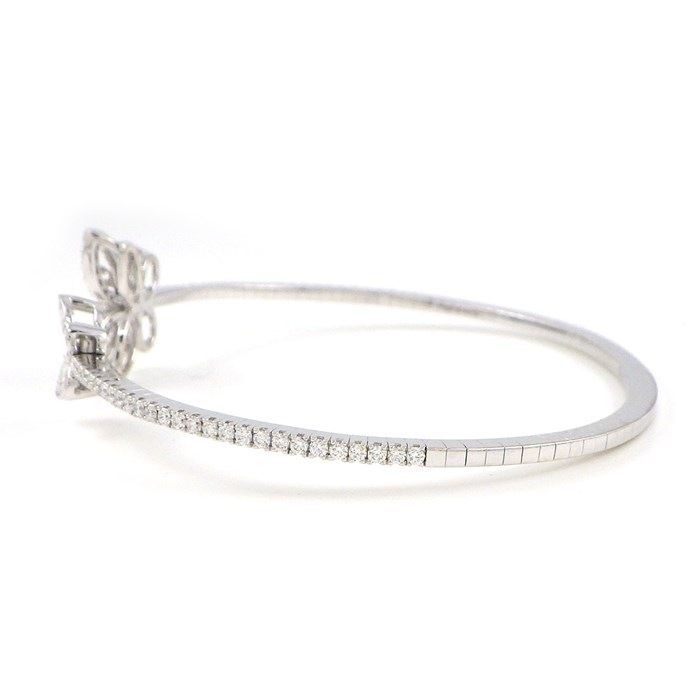 Graff Butterfly Silhouette Open Bangle with Diamonds - K18WG
