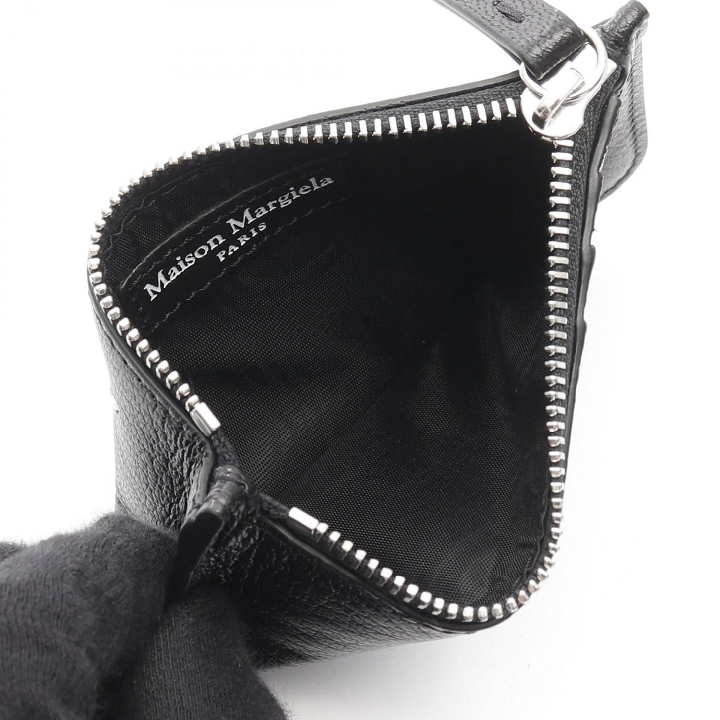 Maison Margiela Black Leather Card Case - Unisex Luxury Accessory