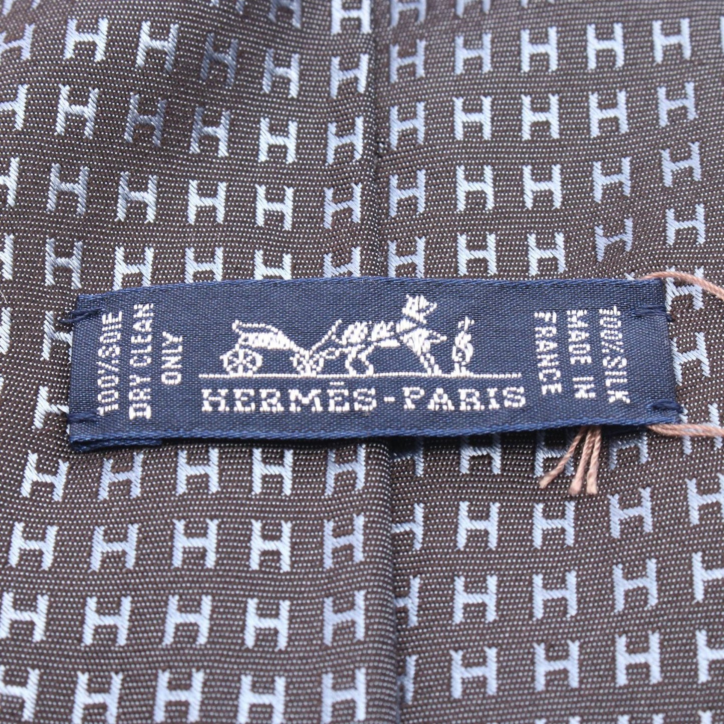 HERMES H Logo Silk Tie - Unused Luxury Accessory