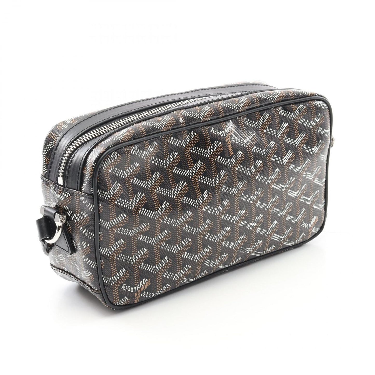 GOYARD Cap Vert PM Shoulder Bag - Black PVC Canvas & Leather