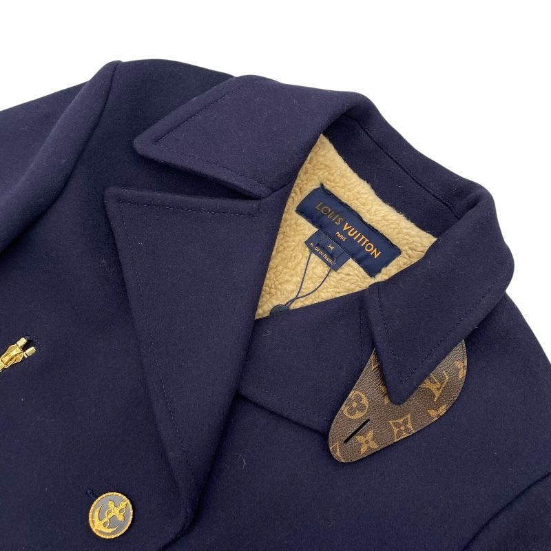 Louis Vuitton Navy Wool Cashmere Coat - Exquisite Craftsmanship