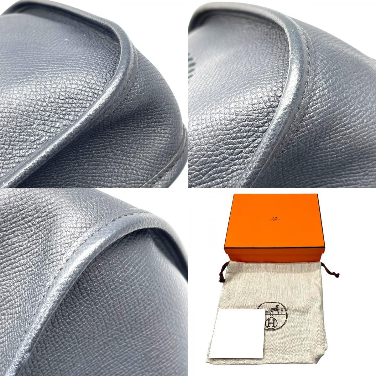 HERMES Évelyne TPM A刻 Black Leather Shoulder Bag for Women