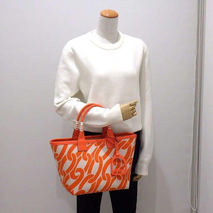 HERMES Steeple 25 Handbag - Exquisite Orange Mini-An Canvas
