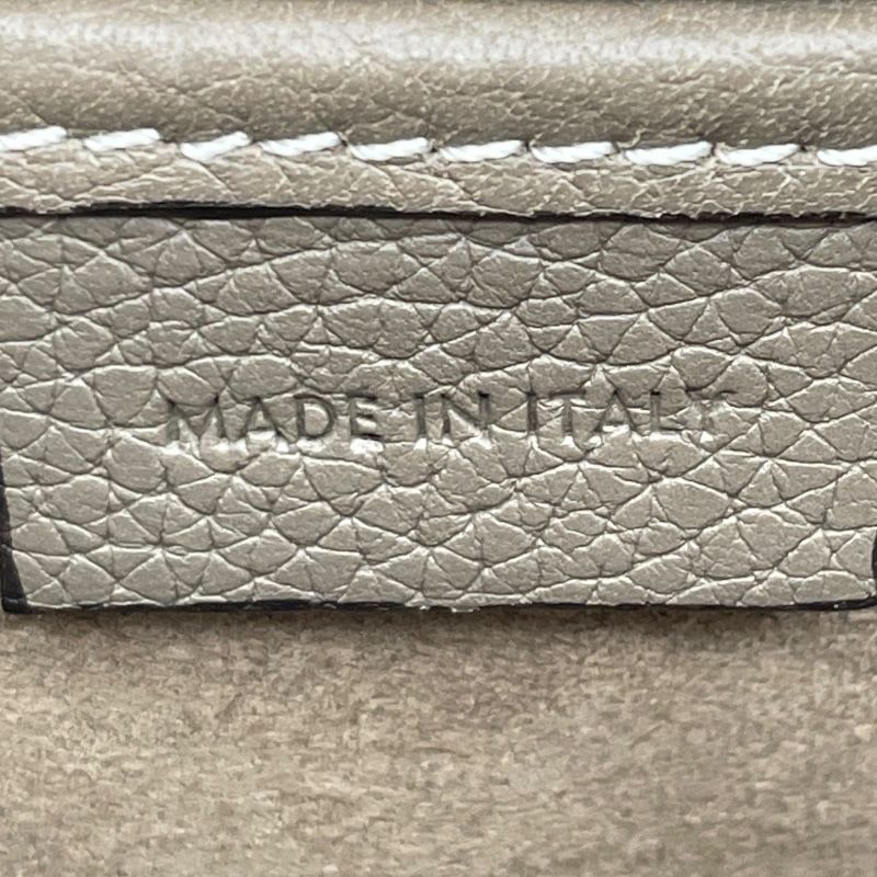 CELINE Luggage Nano Shopper in Khaki Drum Calfskin - Exquisite Craftsmanship