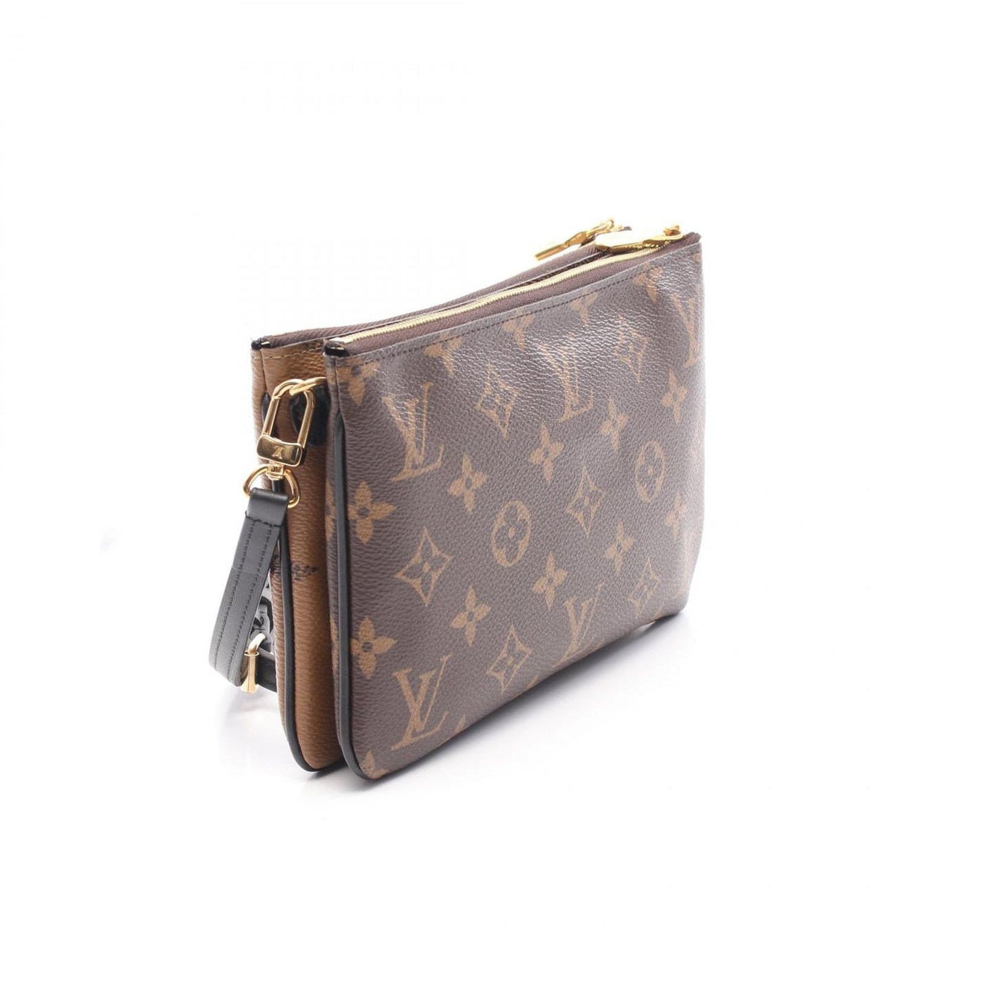 Louis Vuitton Monogram Giant Reverse Double Zip Shoulder Bag