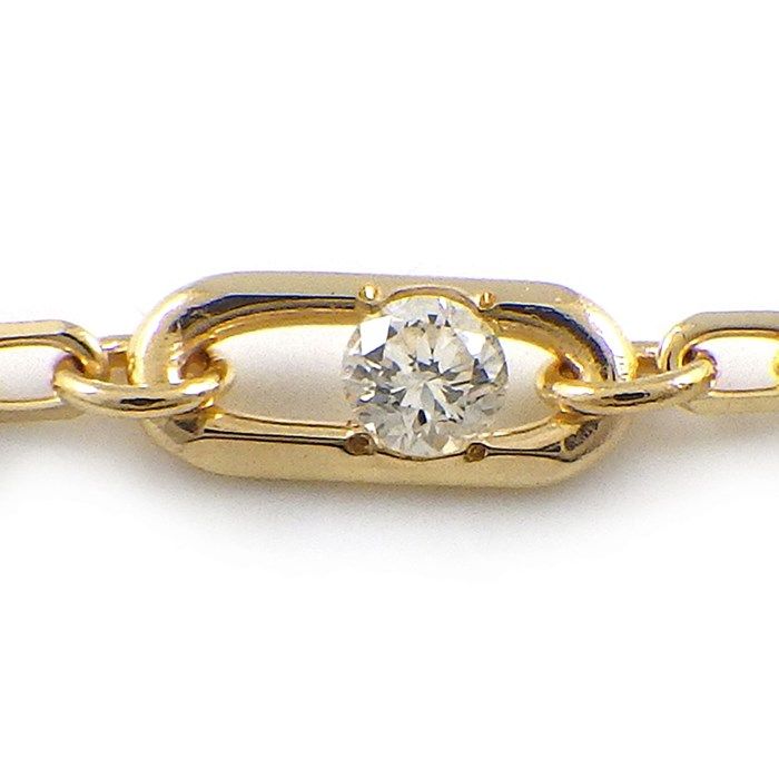 Elegant 5-Motif Diamond Necklace in K18 Yellow Gold