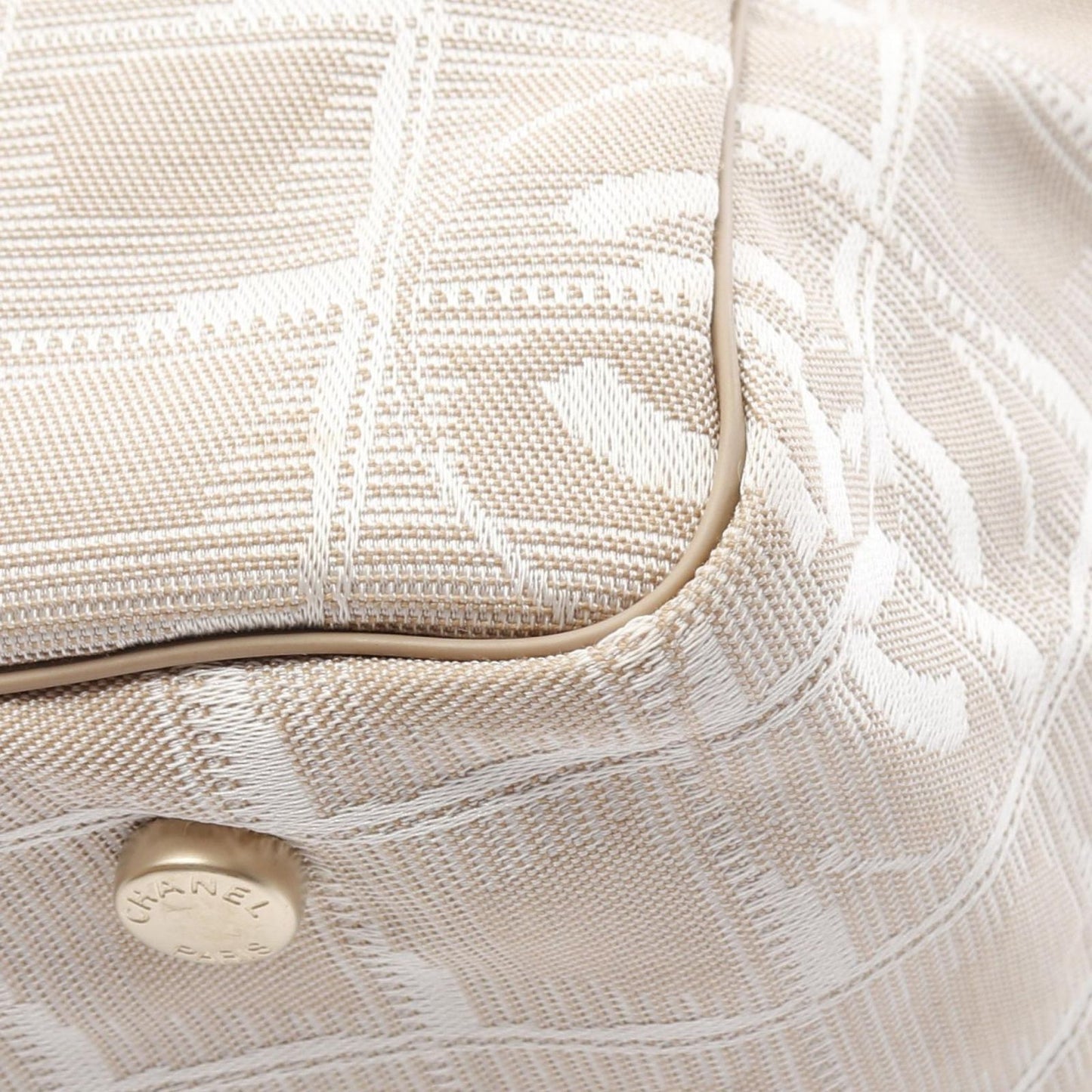 CHANEL Beige Leather New Travel Line MM Tote Bag - Timeless Elegance