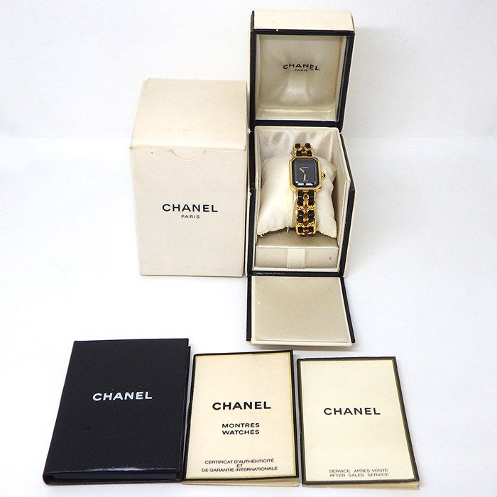 Chanel Premiere M H0001 Octagonal Black Dial Quartz Watch