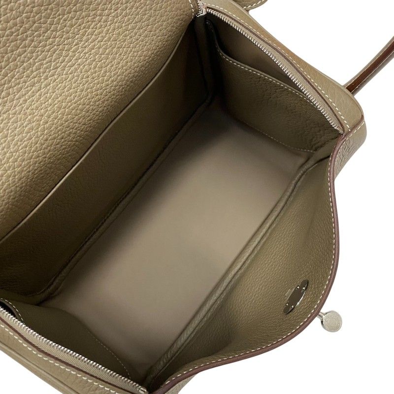 HERMES Lindy 26 Handbag in Etoupe with Silver Hardware