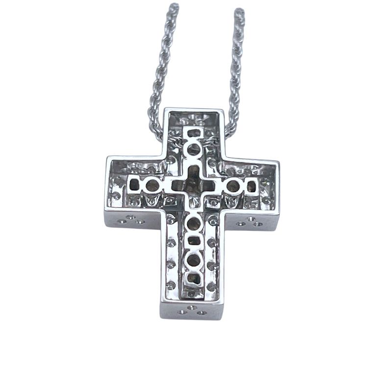 Damiani Belle Époque Necklace in K18 White Gold with Diamonds