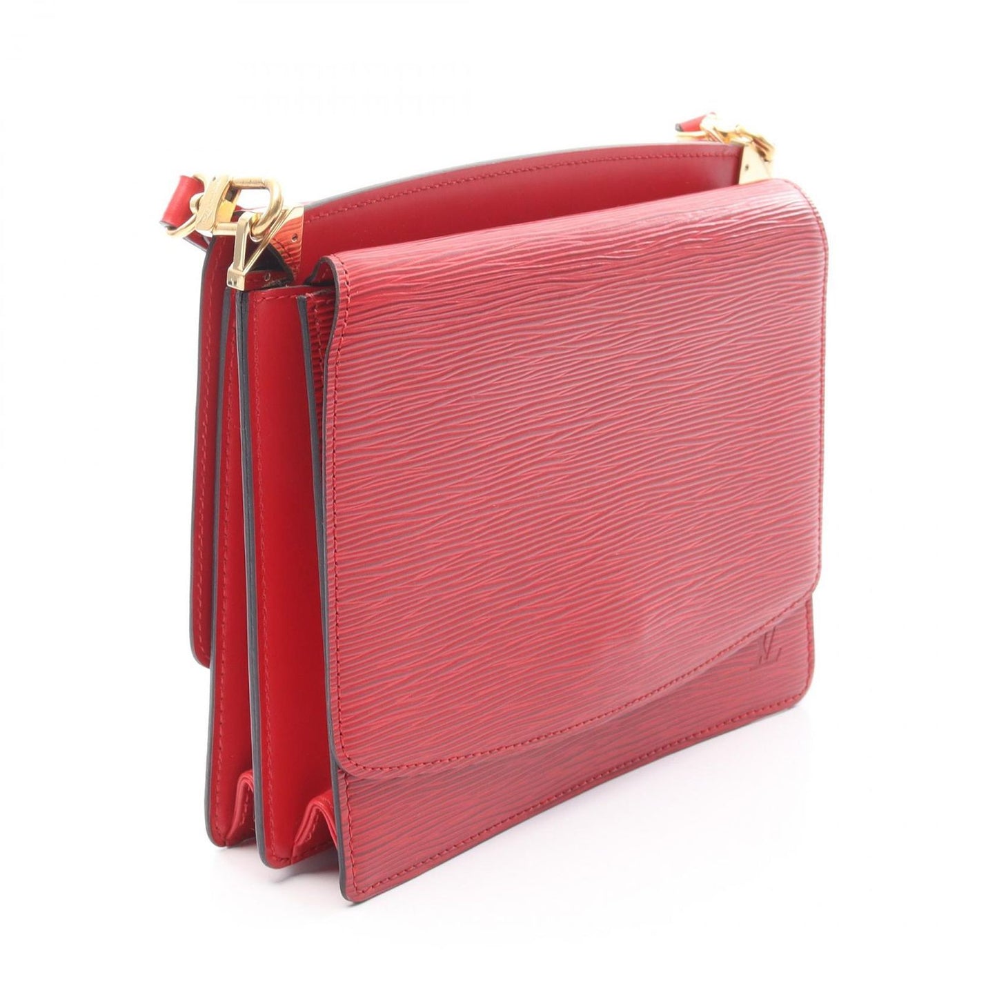 Louis Vuitton Grunel Epi Shoulder Bag in Castilian Red - Timeless Elegance