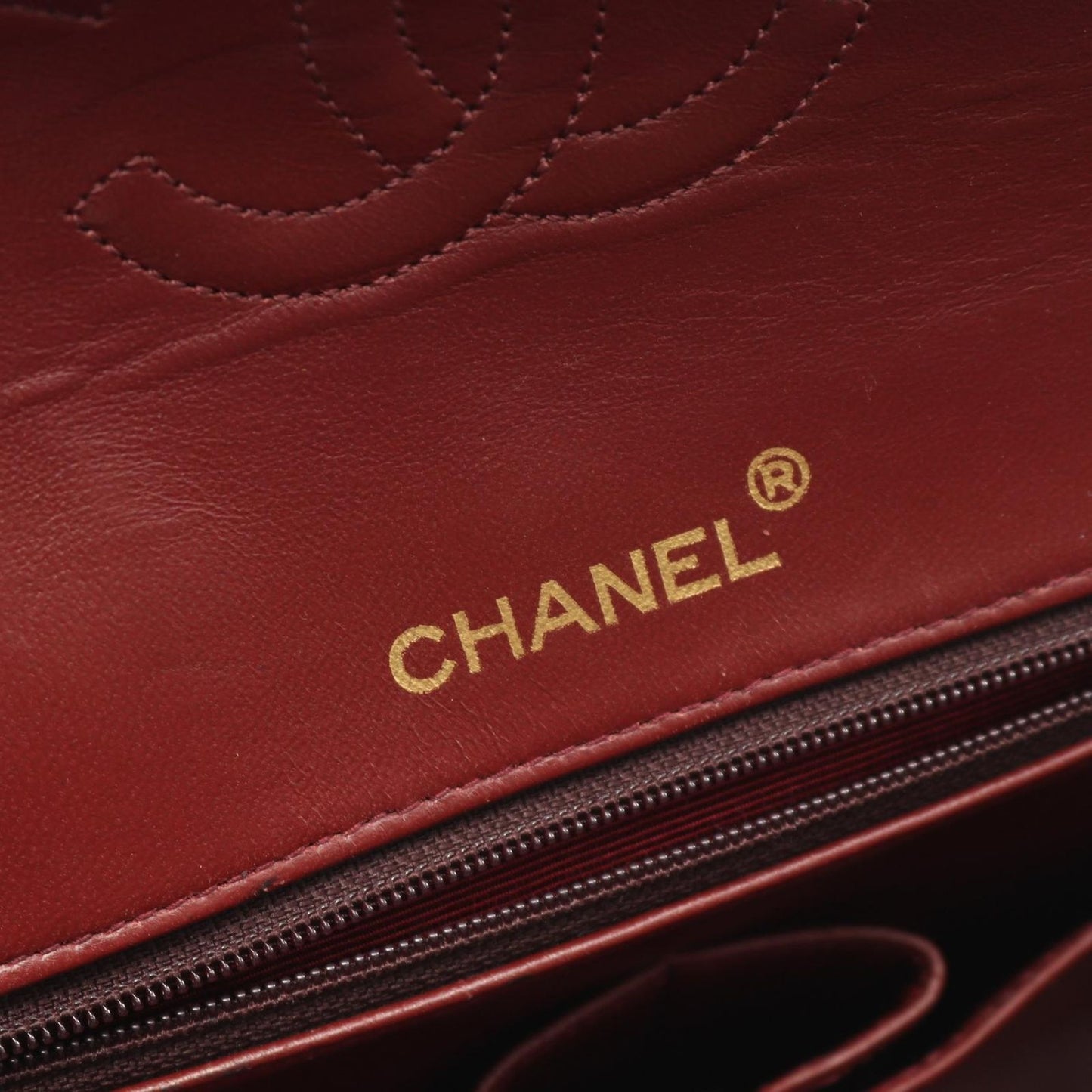 CHANEL Matelassé Double Flap Shoulder Bag in Black Lambskin