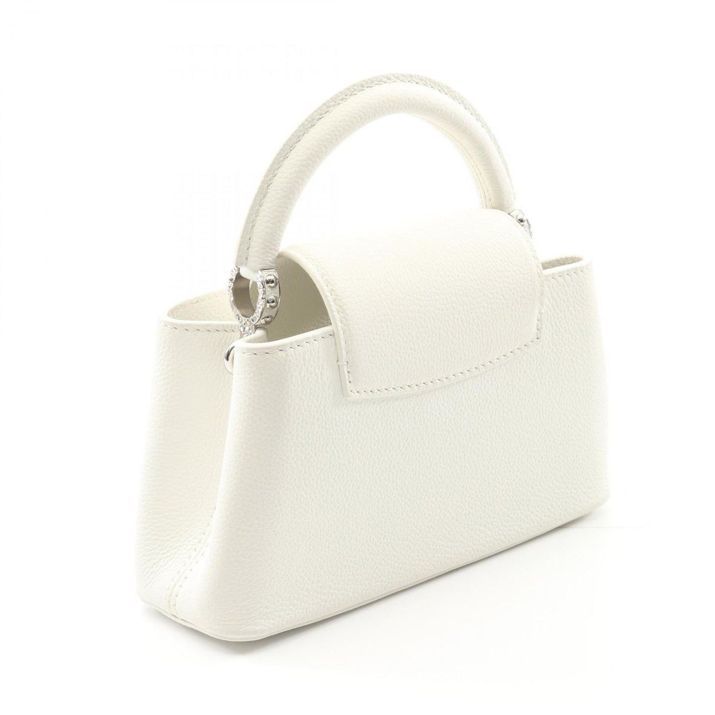 Louis Vuitton Capucines EW Mini Handbag in Optical White