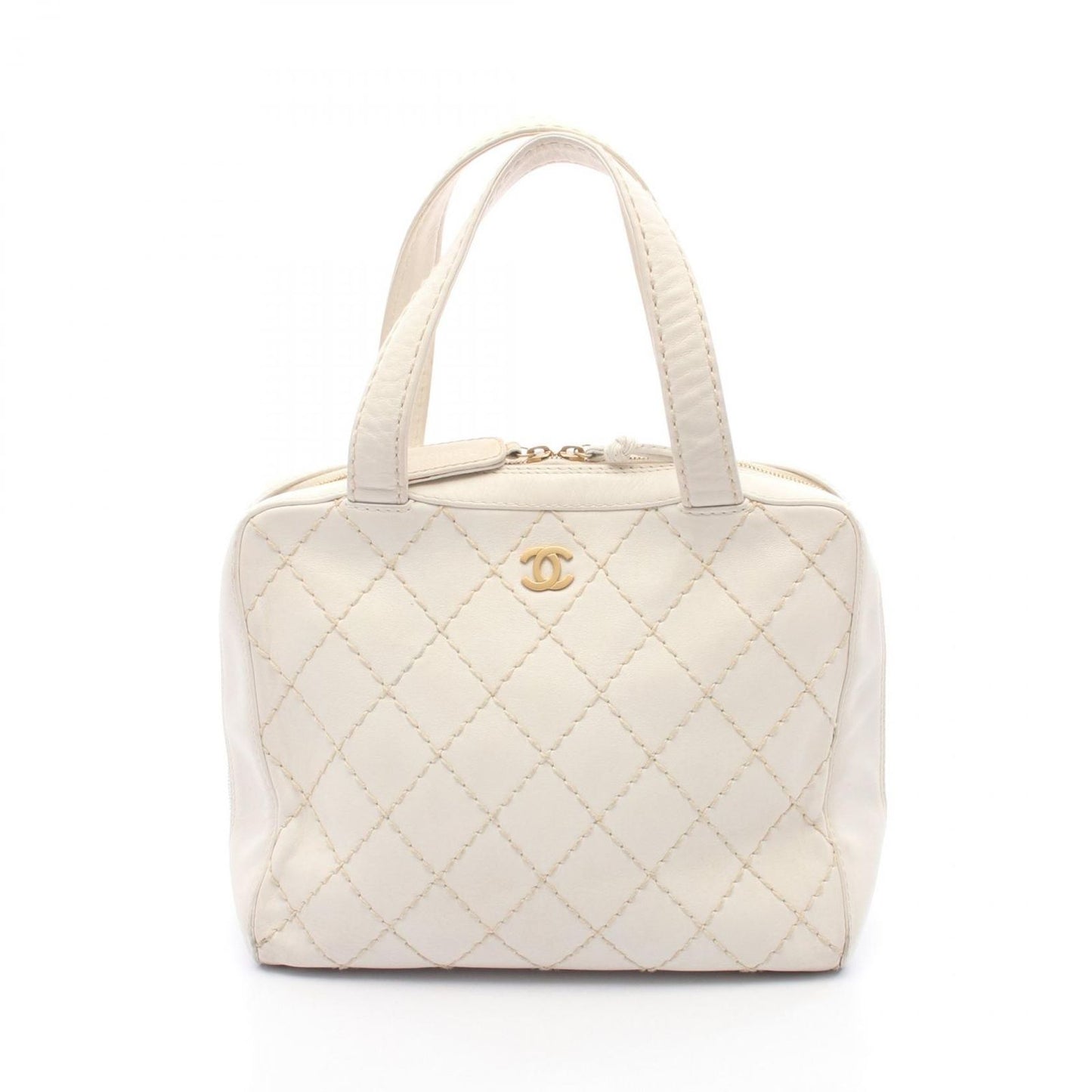 CHANEL Wild Stitch Handbag - Exquisite White Leather Luxury