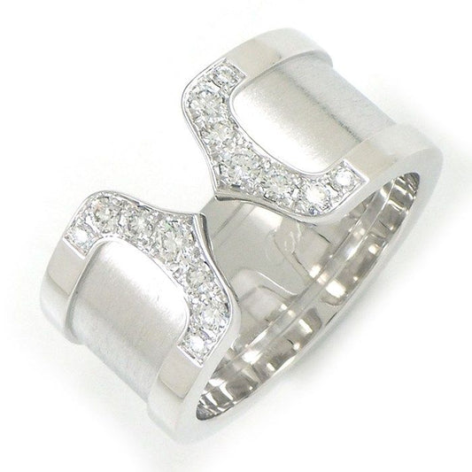 Cartier C2 2C LM Diamond Ring in K18 White Gold - Size 12
