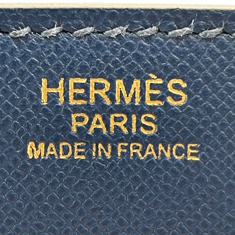 HERMES Birkin 30 Series D Stamp Deep Blue Handbag with Gold Hardware