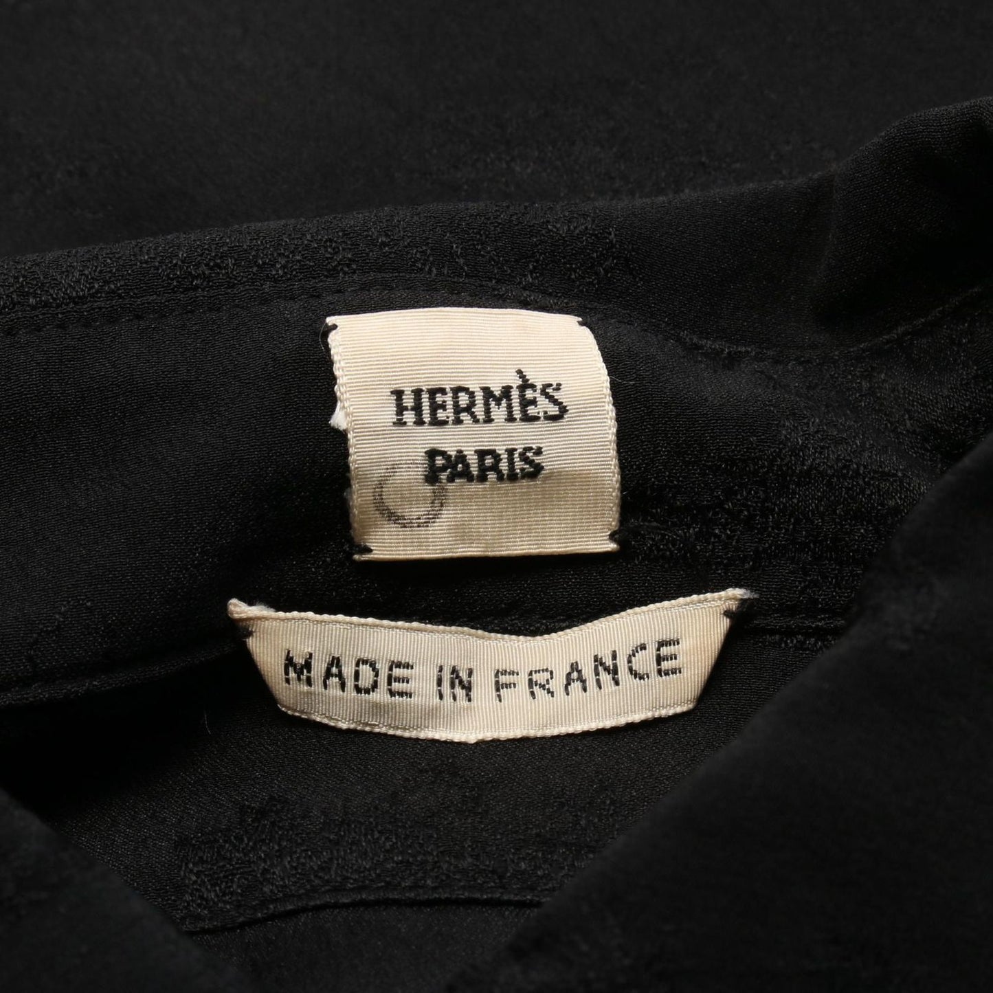 HERMES Black Silk Shirt Dress - Timeless Elegance