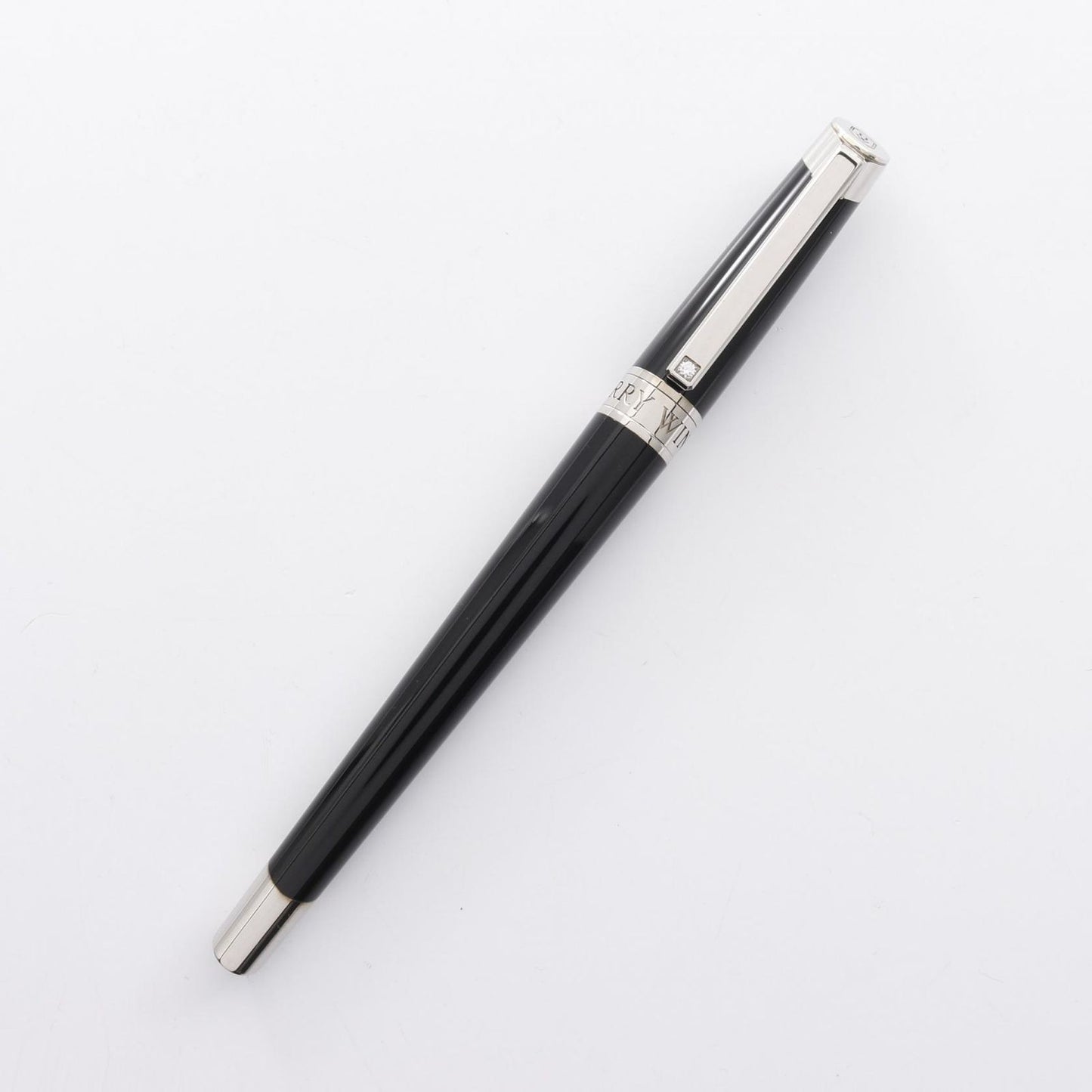 HARRY WINSTON Rollerball Pen 613-P-PP-BK - Exquisite Black & Silver