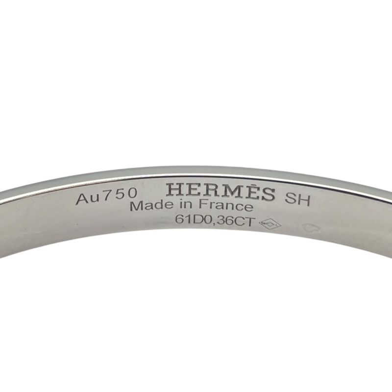 HERMES Kelly Bracelet in K18 White Gold - Exquisite Luxury