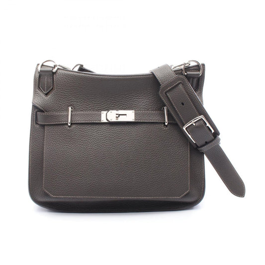 HERMES Gypsière 34 Verso Shoulder Bag in Graphite/Etaupe