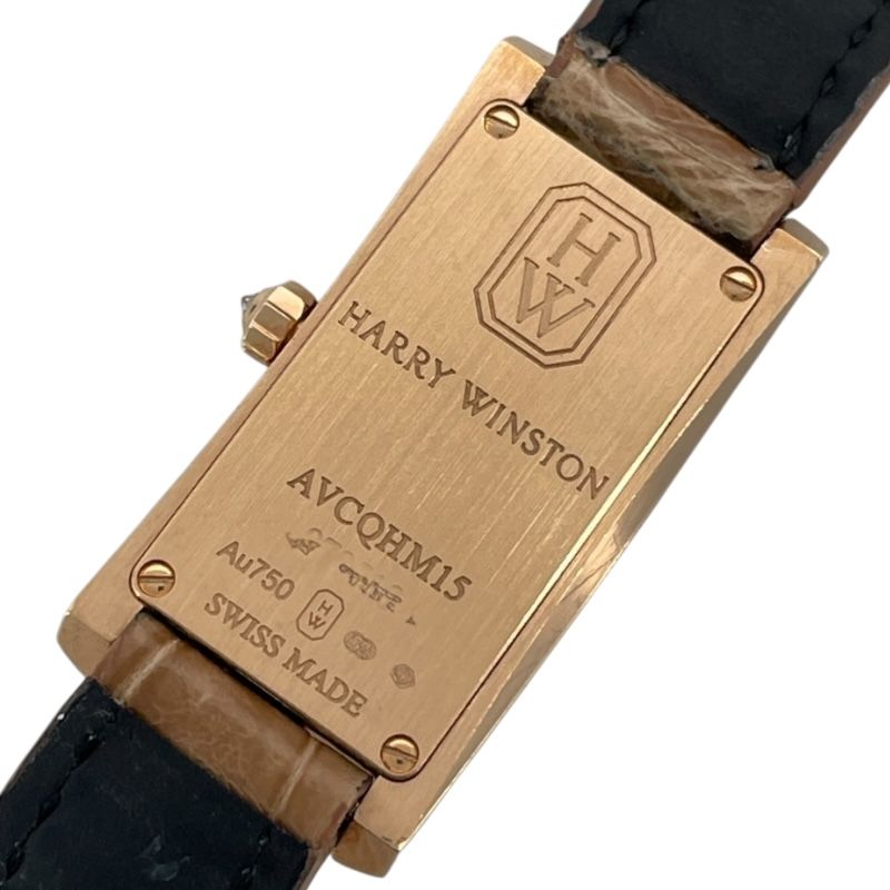 HARRY WINSTON Avenue C Mini Quartz Watch in K18PG - Exquisite Silver Elegance