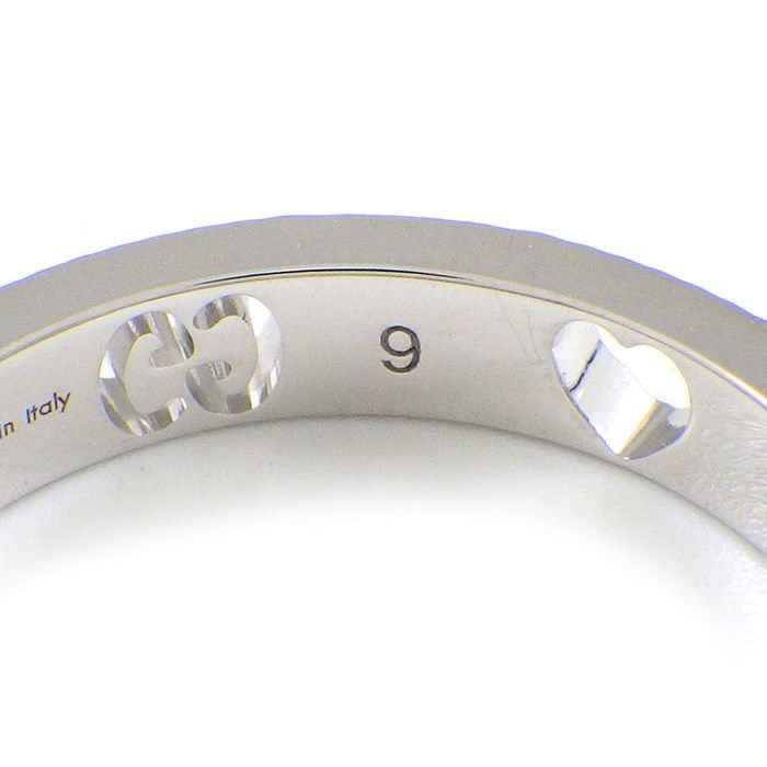 GUCCI Amore Heart Ring with Diamond in K18 White Gold