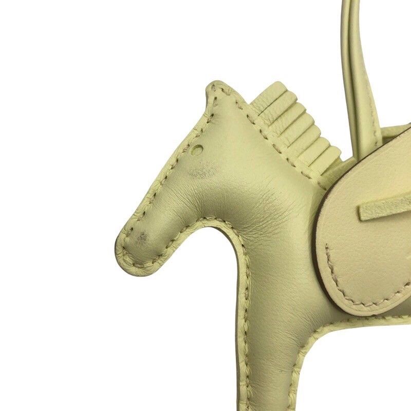 HERMES Rodeo Pegasus PM Charm in Yellow Milton - Exquisite Craftsmanship