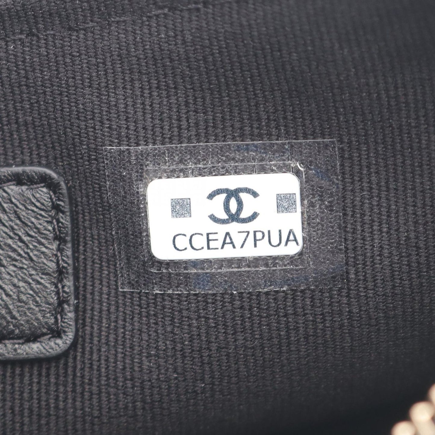 CHANEL Mini Matelassé Hobo Shoulder Bag in Black Fabric