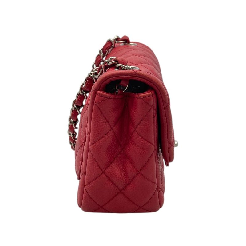 CHANEL Mini Matelassé 17 Red Caviar Skin Shoulder Bag
