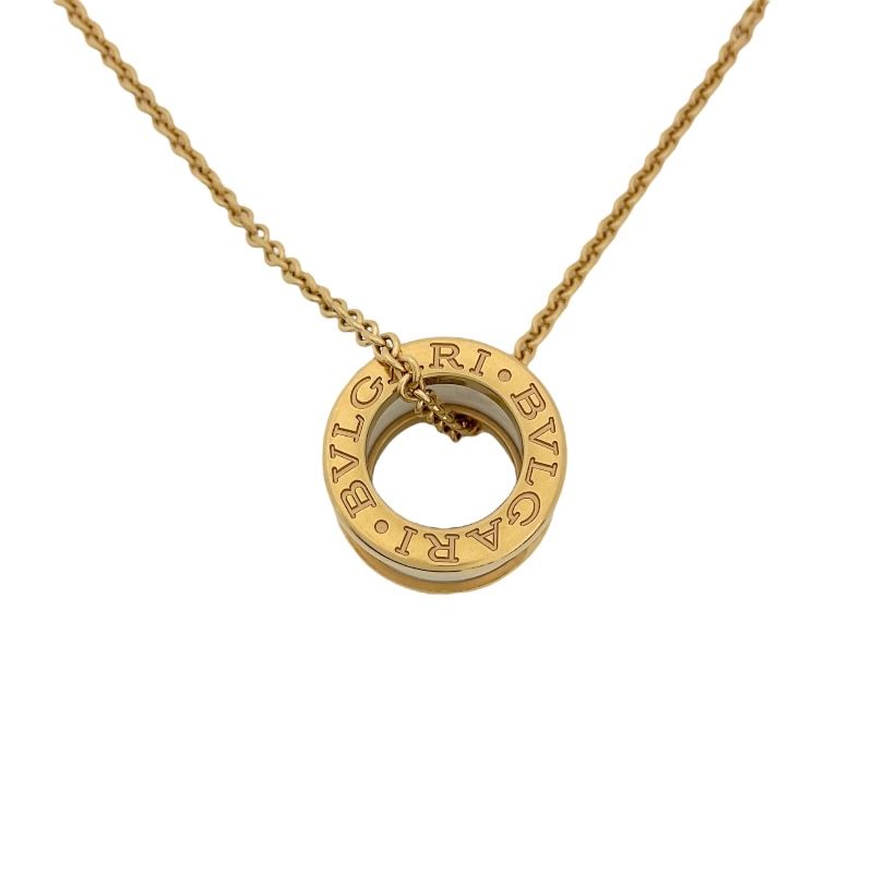 BVLGARI B.zero1 Necklace K18PG & White Ceramic - Timeless Elegance
