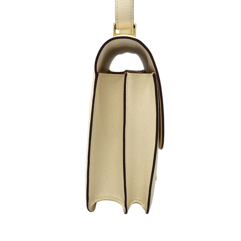 HERMES Constance 24 Nat Leather Shoulder Bag with Gold Hardware