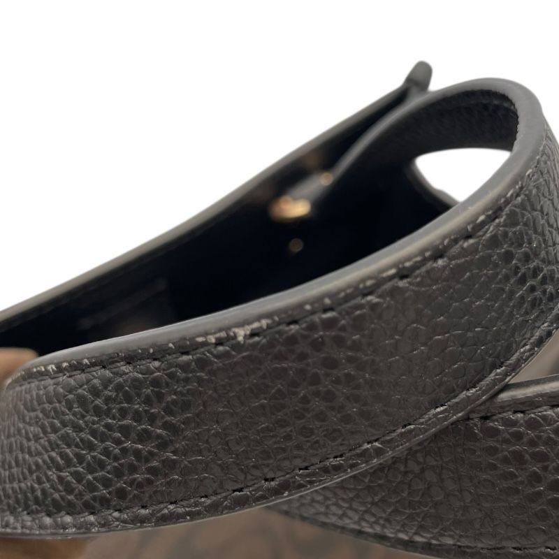 COACH Signature 2WAY Black Canvas & Leather Shoulder Bag