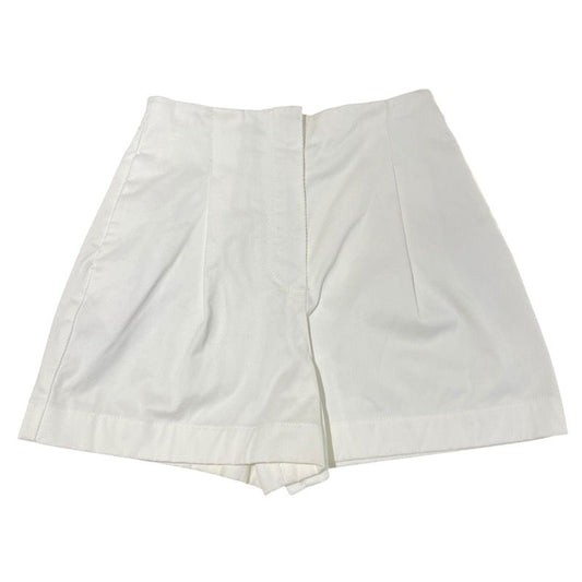Fendi FF Buckle White Cotton Shorts - Timeless Elegance