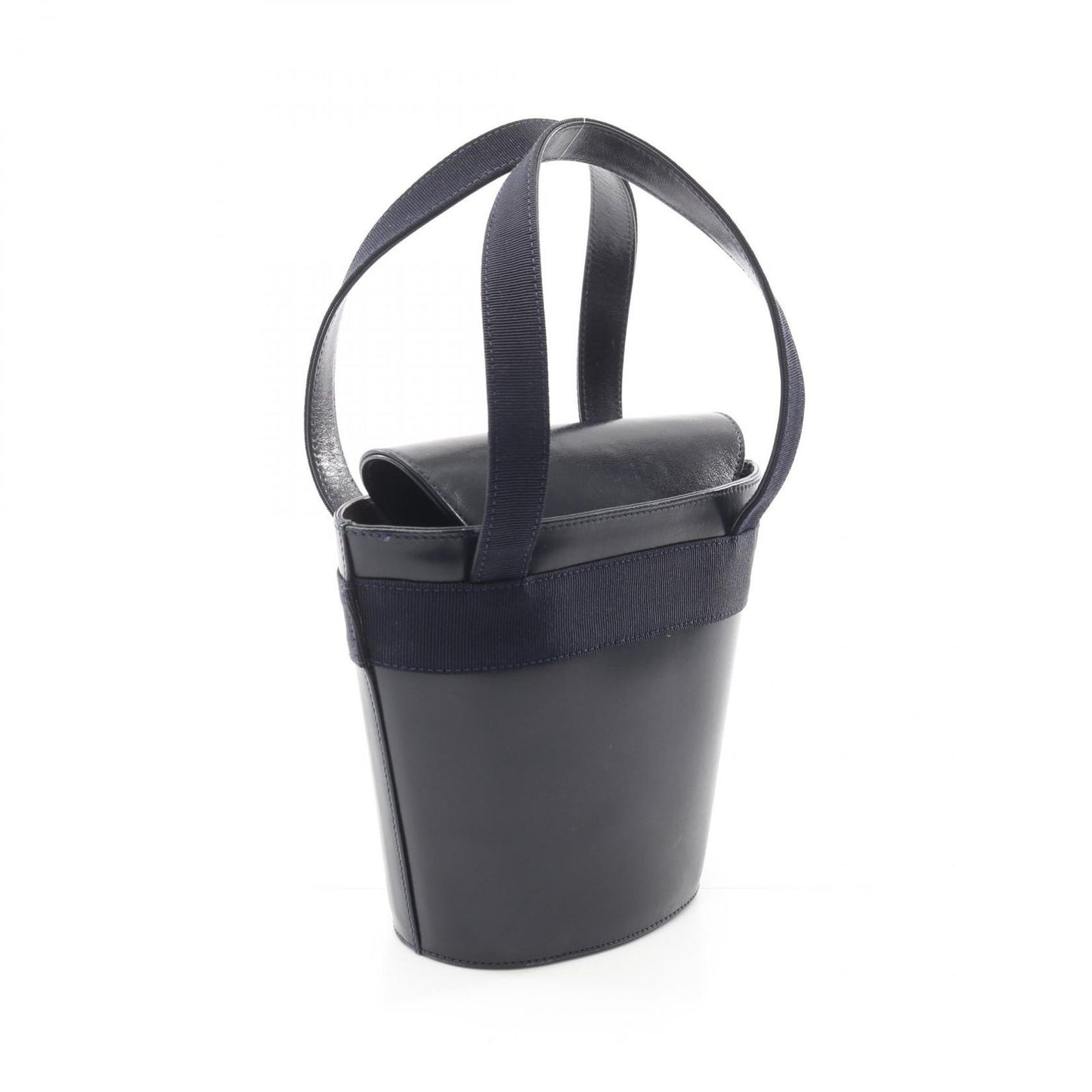 Salvatore Ferragamo Vara Ribbon Handbag in Navy Leather