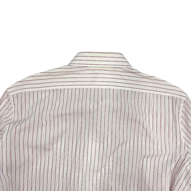 CELINE Striped Cotton Shirt - White - Men's Long Sleeve Elegance