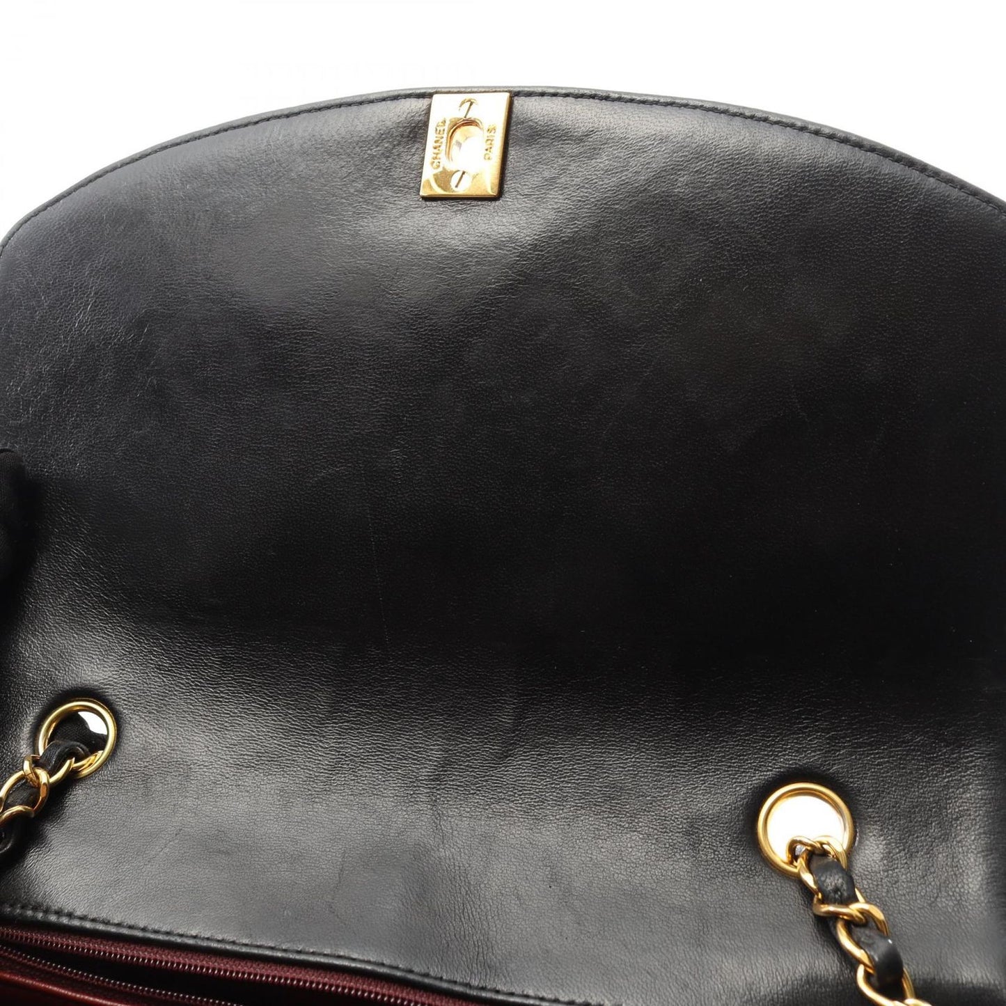 CHANEL Matelassé Diana Flap Shoulder Bag in Black Lambskin