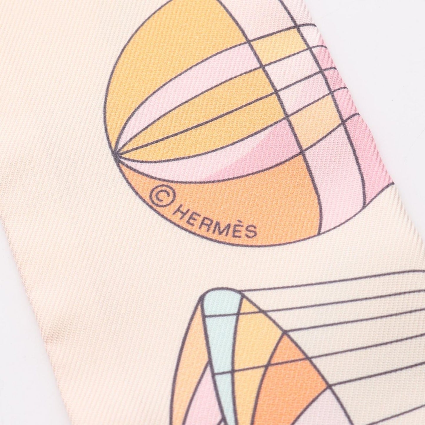 HERMES Les Folies du Ciel Silk Twilly Scarf - Unused Luxury