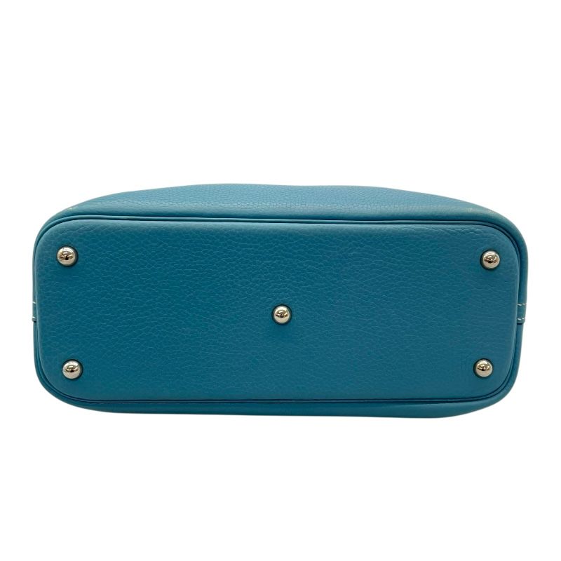 HERMES Bolide 31 in Blue Jean with Silver Hardware - Timeless Elegance