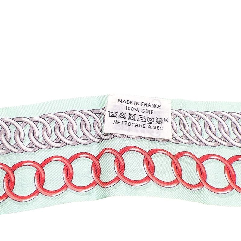 HERMES Twilly Vert du Ciel Green Silk Scarf - Exquisite Elegance