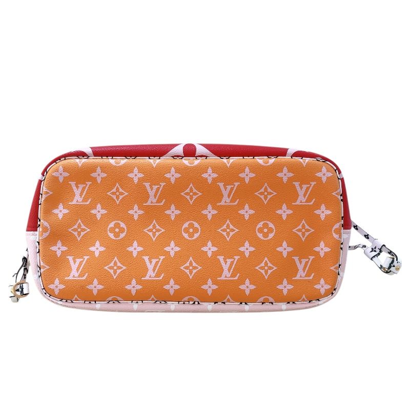Louis Vuitton Neverfull MM M44567 Red Monogram Giant Tote Bag