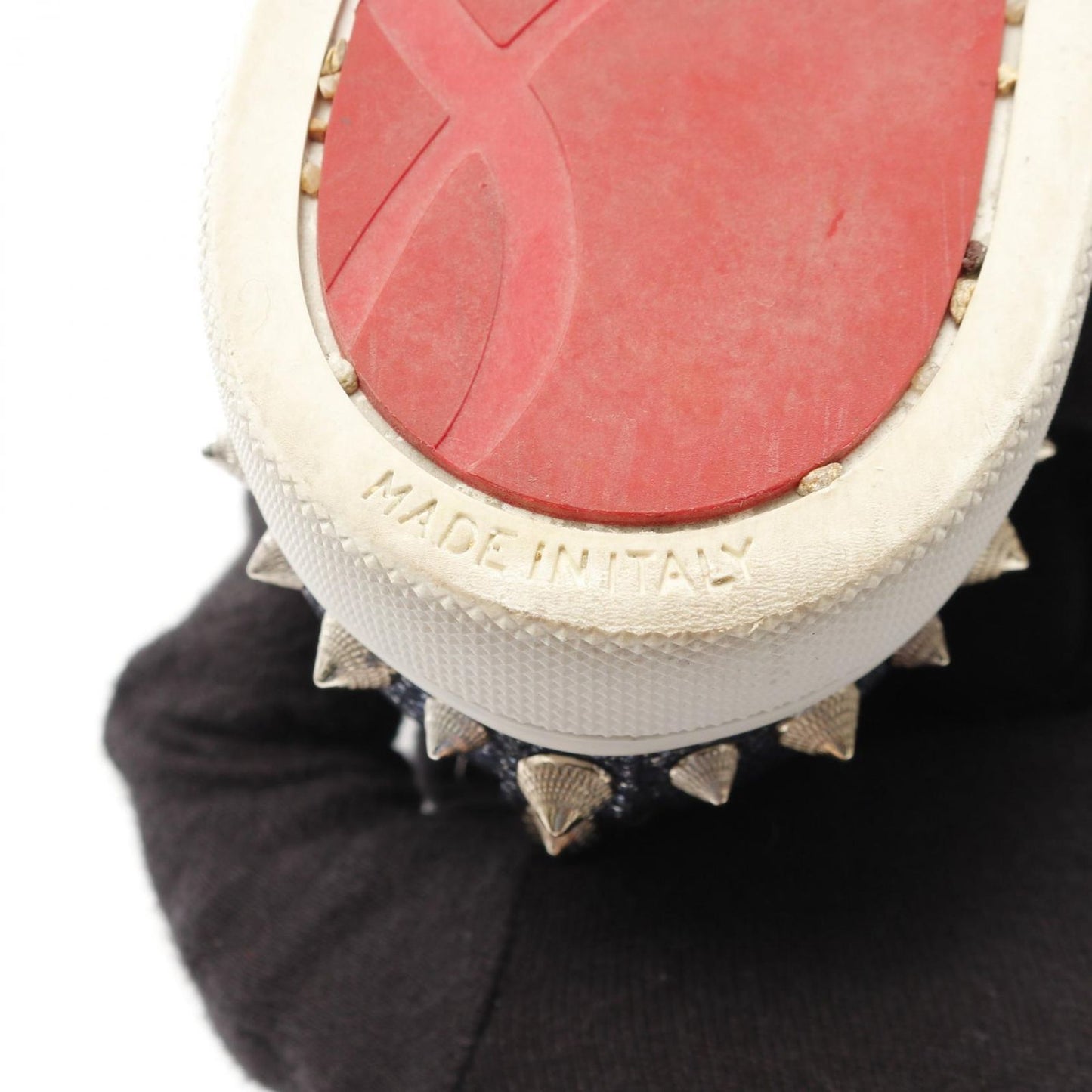 Christian Louboutin Blue Canvas Slip-On Sneakers - Size 35.5