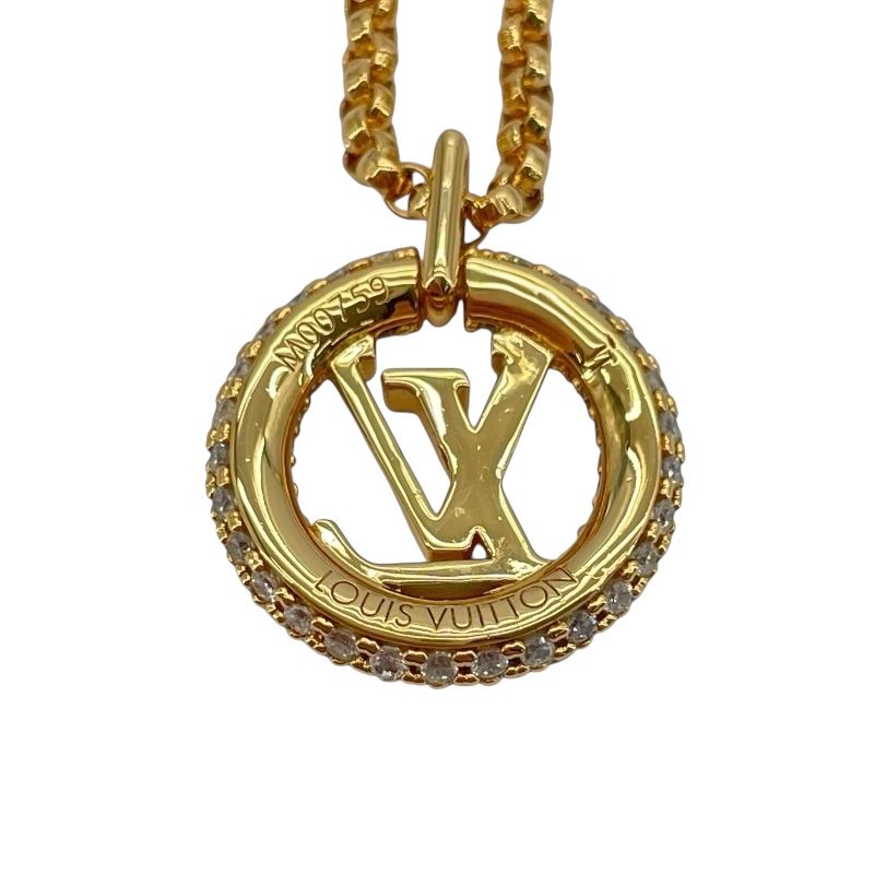 Louis Vuitton Louise by Night Necklace in Gold with Rhinestones