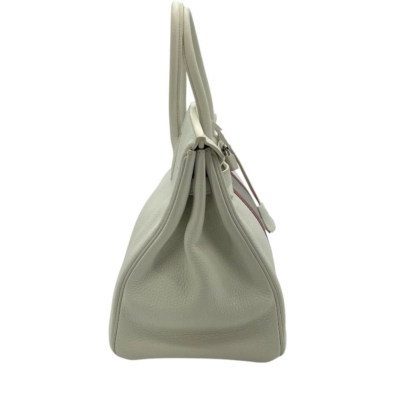 HERMES Birkin 35 Club - White, Grey, and Sangue with Silver Hardware