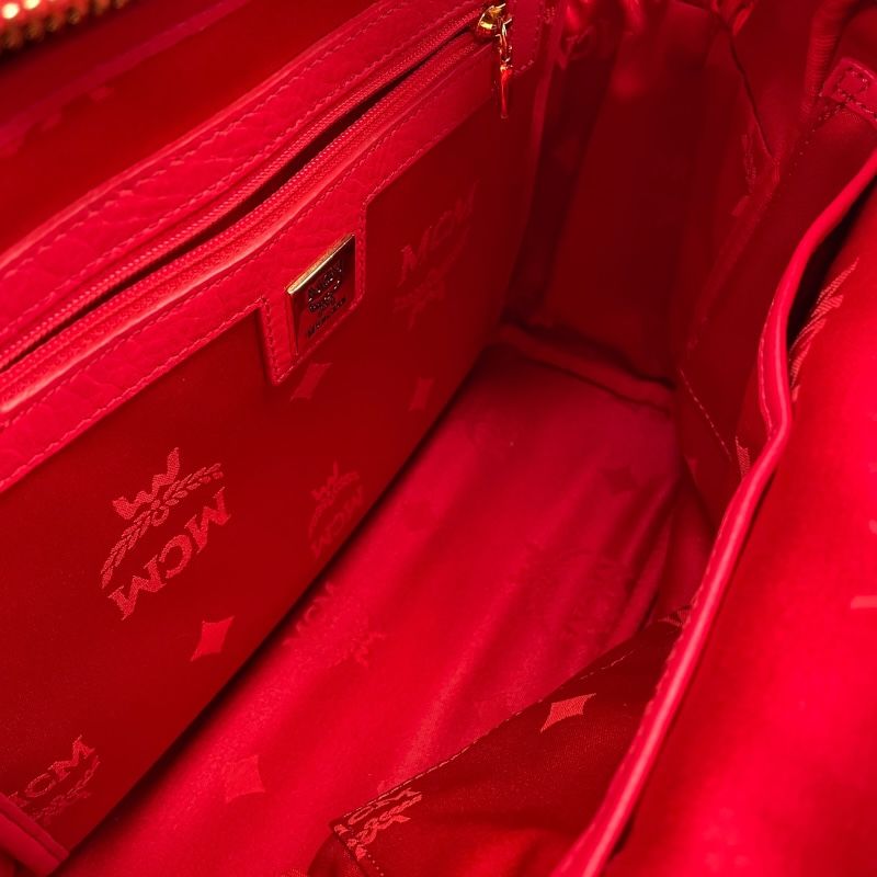 MCM Pink Leather Backpack for Men - Exquisite Craftsmanship