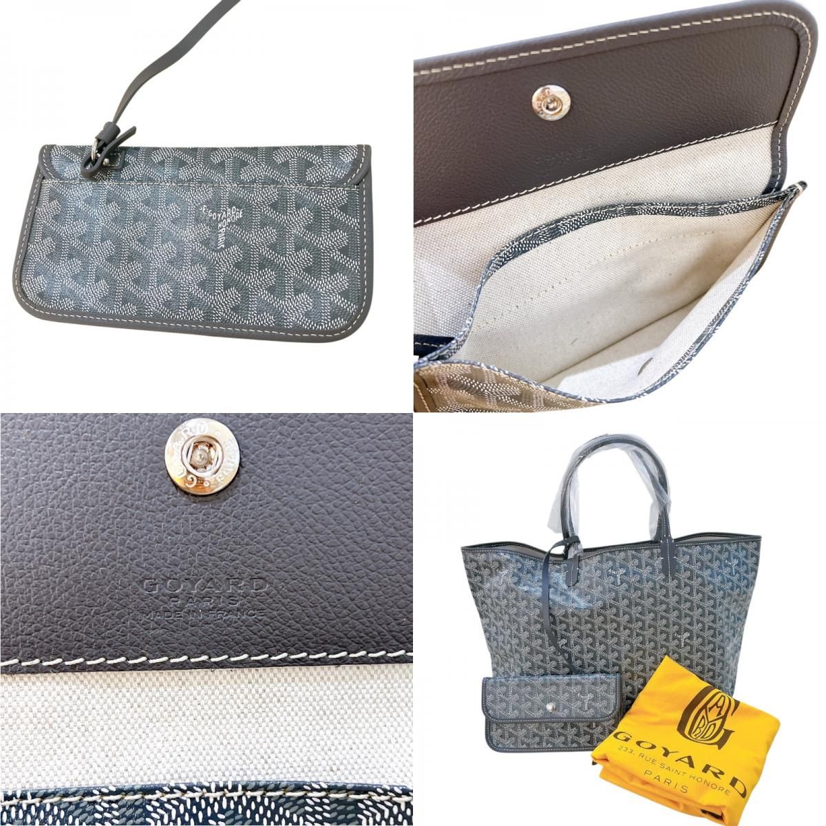 GOYARD Saint Louis PM Grey Goyardine Canvas Tote Bag for Women