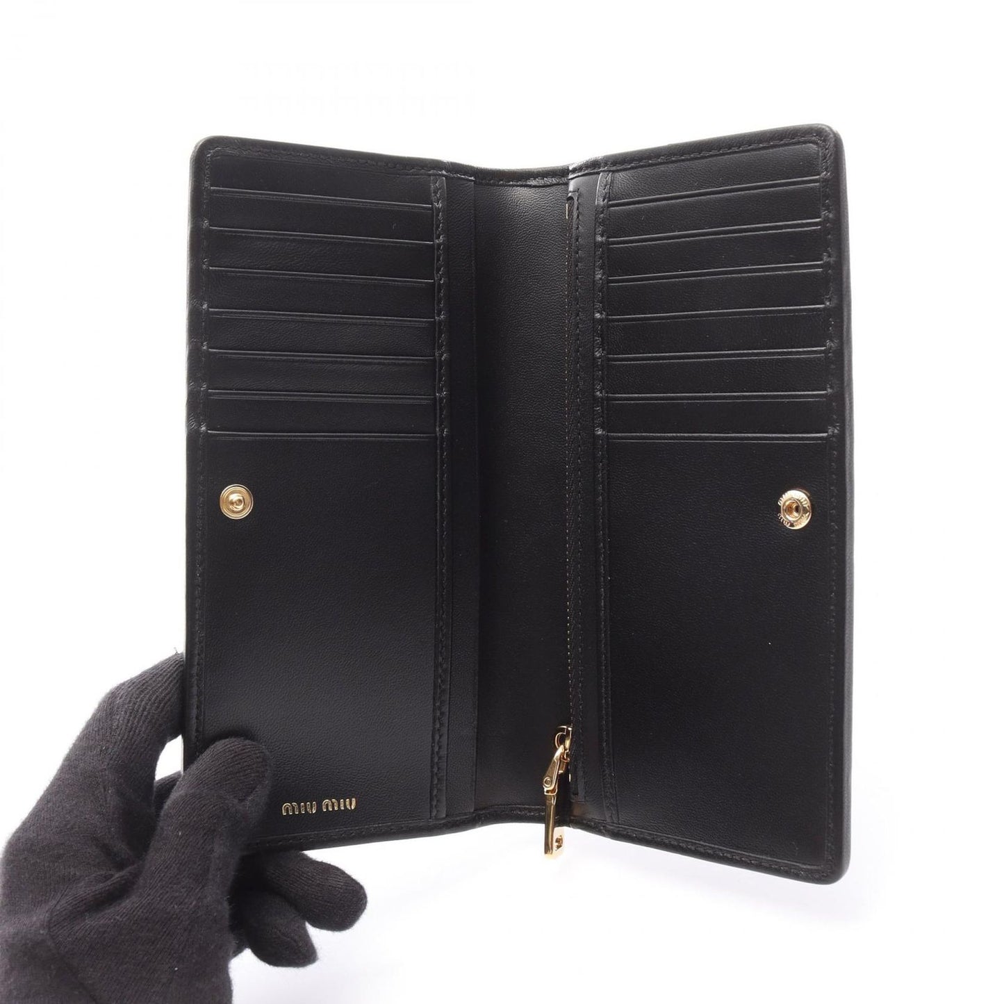 Miu Miu Matelassé Black Leather Wallet - Unused Luxury Accessory