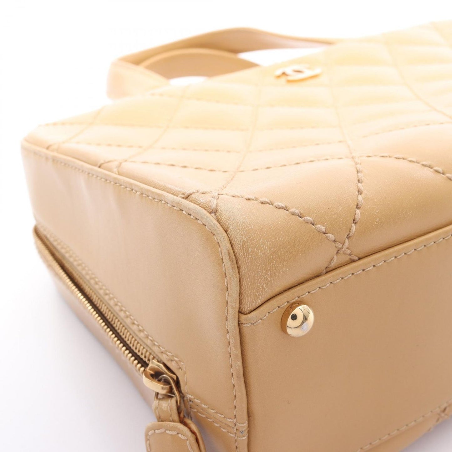 CHANEL Wild Stitch Tote Bag in Beige Leather - Timeless Elegance